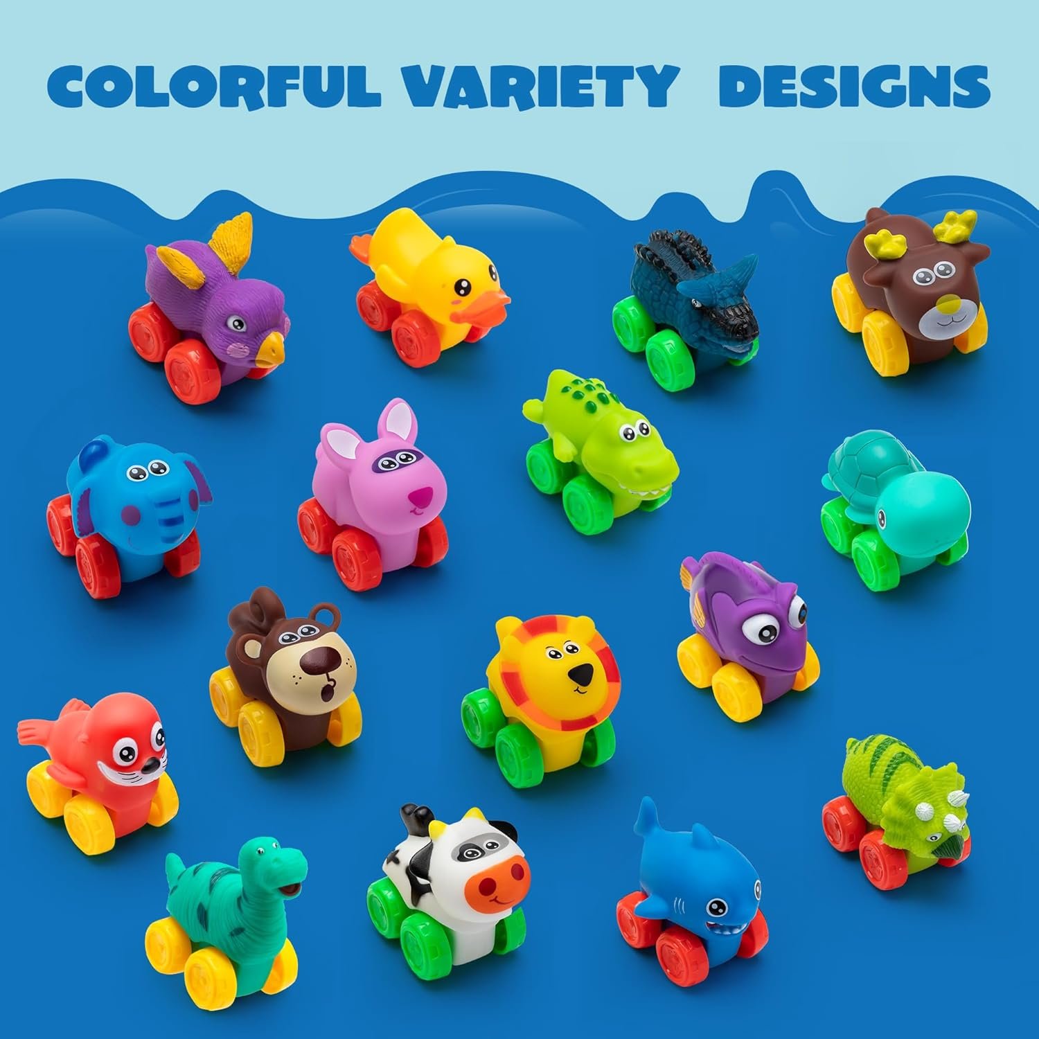 Soft Rubber Car Toy Animals - Image 2