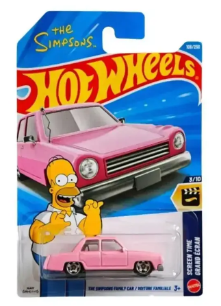 Hot Wheels Pink The Simpsons Family Car