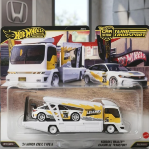 Hot Wheels Premium 1/64 Car Culture Team Transport - '24 Honda Civic Type R (FL5) AND Kousoku Hauler Camion De Transport