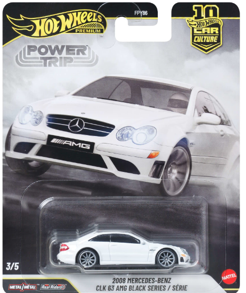 Hot Wheels Premium Car Culture 2008 Mercedes-Benz CLK 63 AMG Black Series / Série