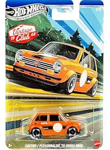 Hot Wheels Custom '70 Honda N600 (Orange), Silver Series Vintage Racing Club 2/5 1:64 Scale Collectible Metal Diecast Toy Car Model