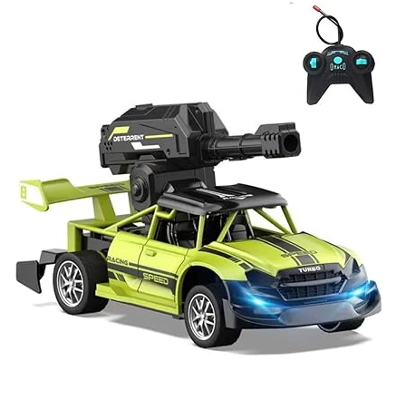 Uyir Mei 1:20 Water Bomb Bullet Shooting High Speed Rc Drift Car Toy with Flashing Light, Fast Remote Control Toy car for Age 8 and Above Boys, Girls and Adults|Best Gift (Green)