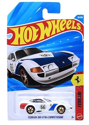 Hot Wheels Ferrari 365 GTB4 Competizione Ferrari Ages 3 and Up 62/250 (White)