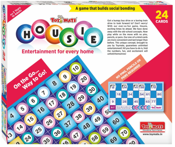 i Uyire MeHousie with 24 reusable cards, A family fun game for small gathering- No pins or pencils required. Party & Fun Board Game