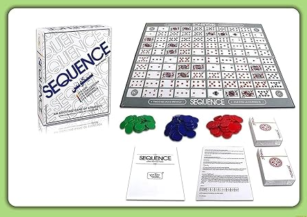 Sequence Board Game of Strategy & Logic | Fun Family & Party Games for Kids & Adults | Challenging Card Based Mind Game for 2–12 Players | Educational Indoor Game Night Gift (Small) - Image 2