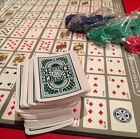 Sequence Board Game of Strategy & Logic | Fun Family & Party Games for Kids & Adults | Challenging Card Based Mind Game for 2–12 Players | Educational Indoor Game Night Gift (Small) - Image 3