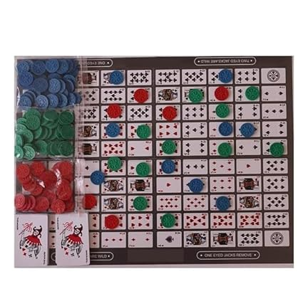 Sequence Board Game of Strategy & Logic | Fun Family & Party Games for Kids & Adults | Challenging Card Based Mind Game for 2–12 Players | Educational Indoor Game Night Gift (Small) - Image 5